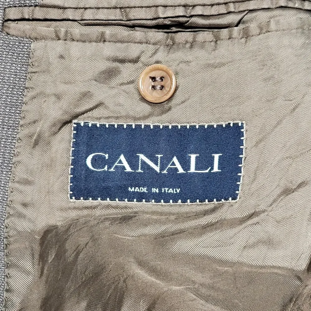Canali Wool Sport Coat‎ Mens Size 56R Brown Saks Professional Blazer Jacket FLAW